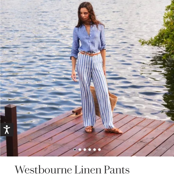 *new* Boden Westbourne Linen Pant Trousers Size 8P us - Picture 2 of 8